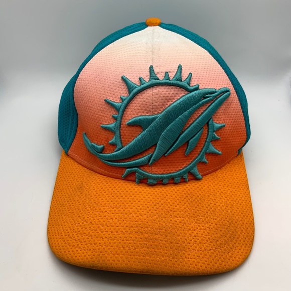 New Era 39Thirty Miami Dolphins Embroidered Logo NFL Hat Size Large-XLarge - Picture 1 of 15